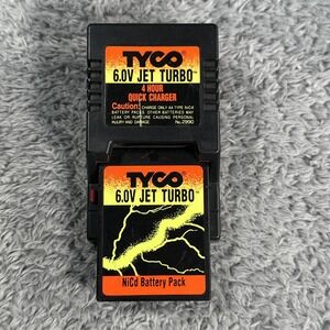 Tyco RC 6V Jet Turbo 4 Hour Quick Charger 2990 w/ NiCd Battery Pack UNTESTED